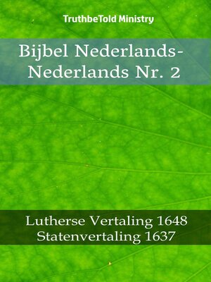 cover image of Bijbel Nederlands-Nederlands Nr. 2
